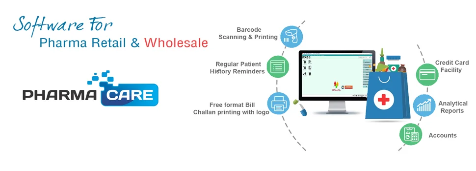 pharmacare software for retail and wholesale medical stores or pharmacy